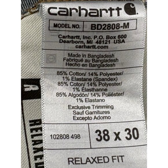 Carhartt Rugged Flex Relaxed Fit Denim Jeans Mens 38x30 (29” Measured) 102808 - Picture 8 of 13